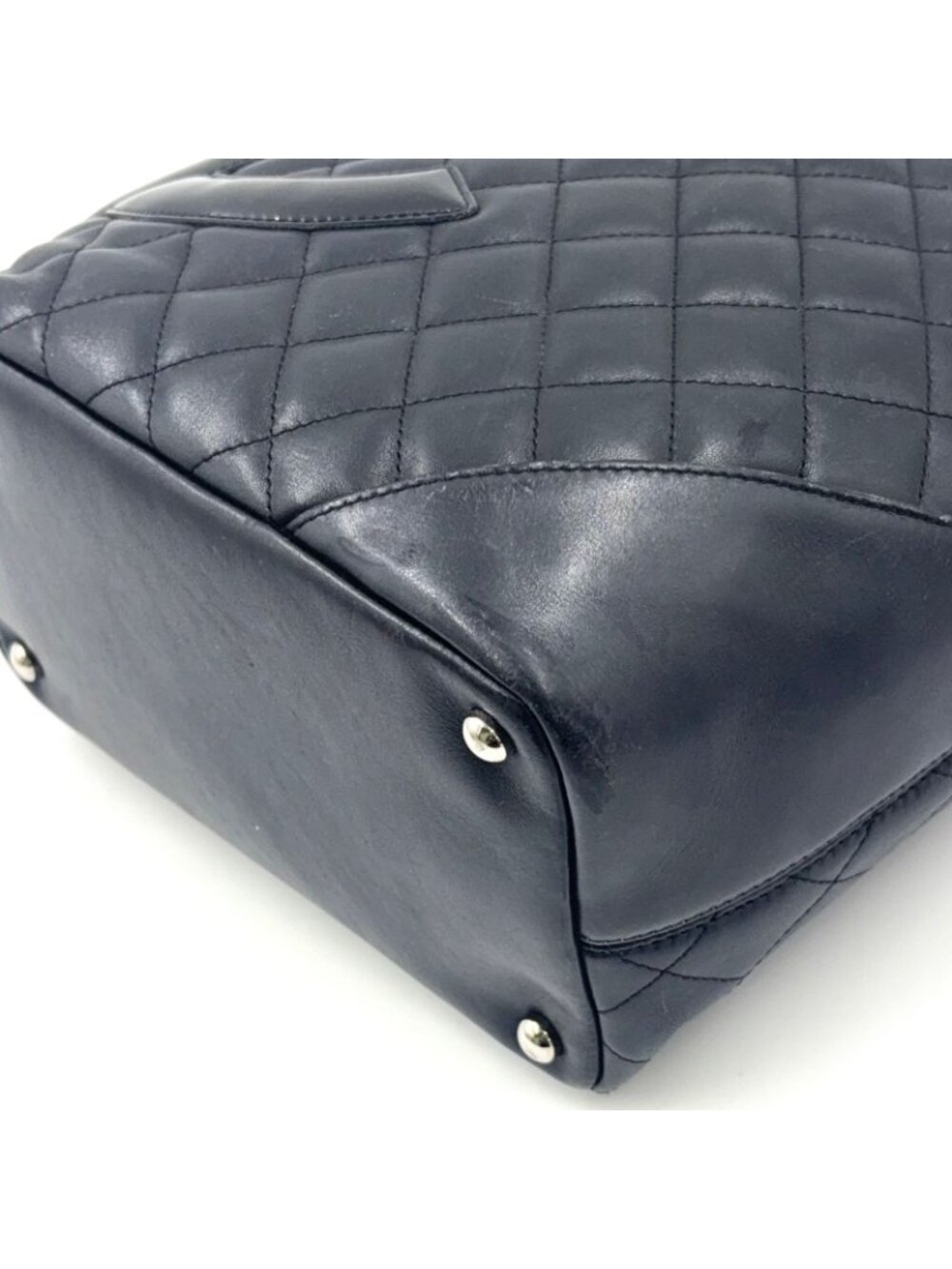 Chanel Cambon Line Leather Enamel Black Tote Silver - Picture 7 of 15